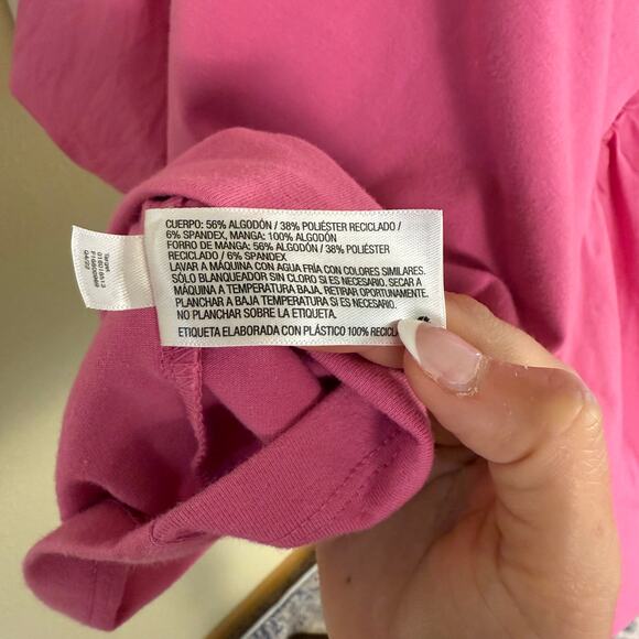 A New Day | Bubble Gum Pink Balloon Sleeve Size Large Blouse - Picture 6 of 6